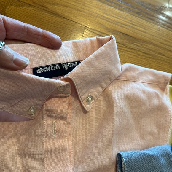 Vintage dickey shirt collars-pink, blue, and yellow - Picture 3 of 4